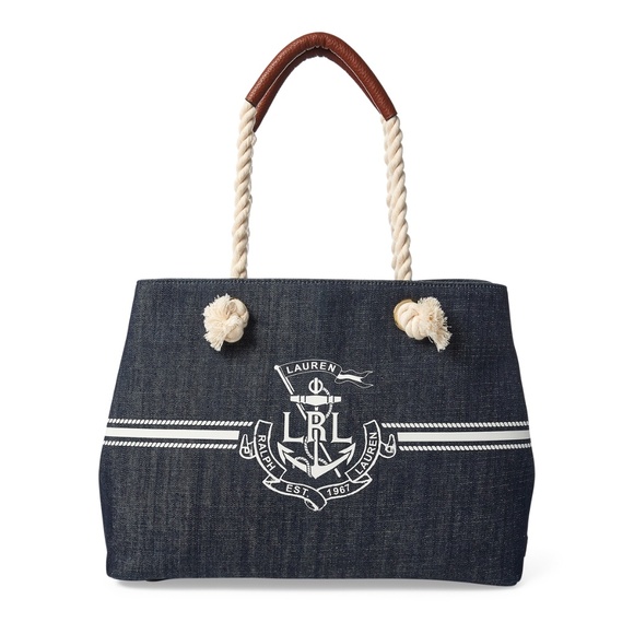 Ralph Lauren Handbags - Ralph Lauren huntley denim anchor tote